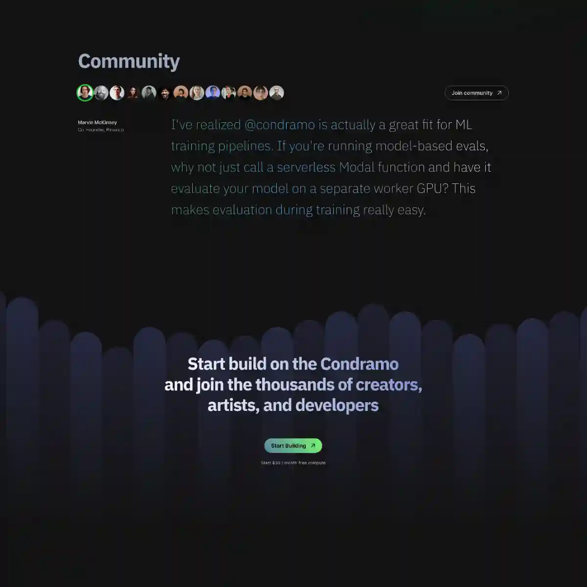 Condramo developer dashboard and interface design